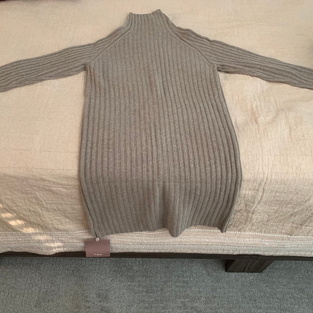 Cashmere Rib Knit Pull Over Sweater - Toast - Medium